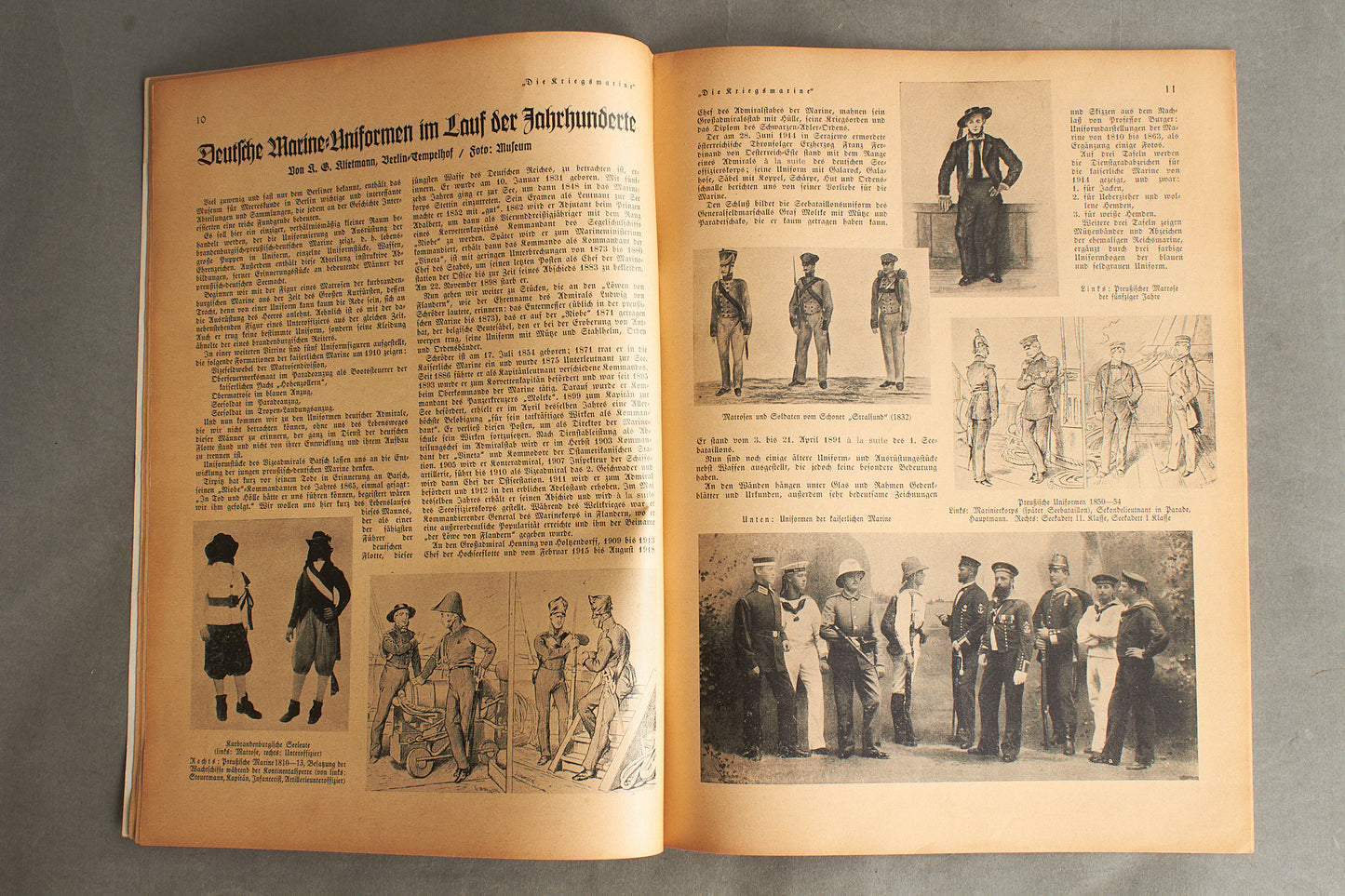 WW2 Tysk "Die Kriegsmarine" Blad. Original.