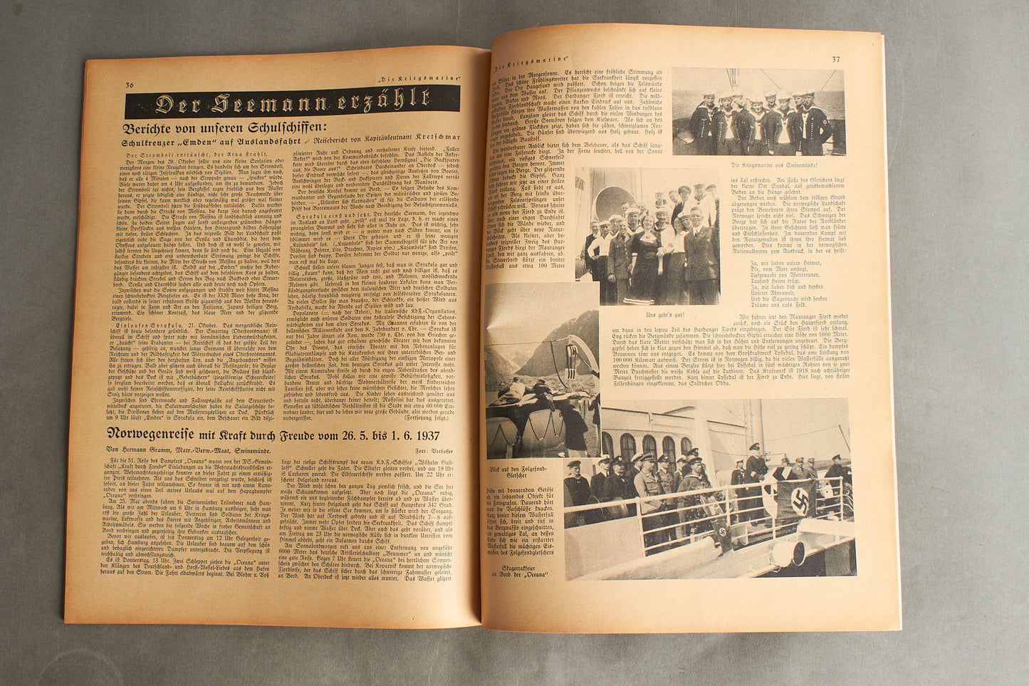 WW2 Tysk "Die Kriegsmarine" Blad. Original.
