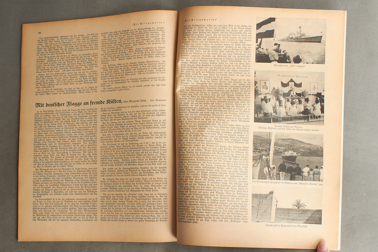 WW2 Tysk "Die Kriegsmarine" Blad. Original.