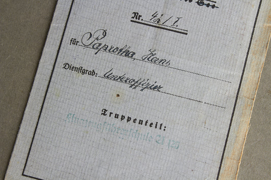 WW2 Tysk Luftwaffe "Rollschein". Original.