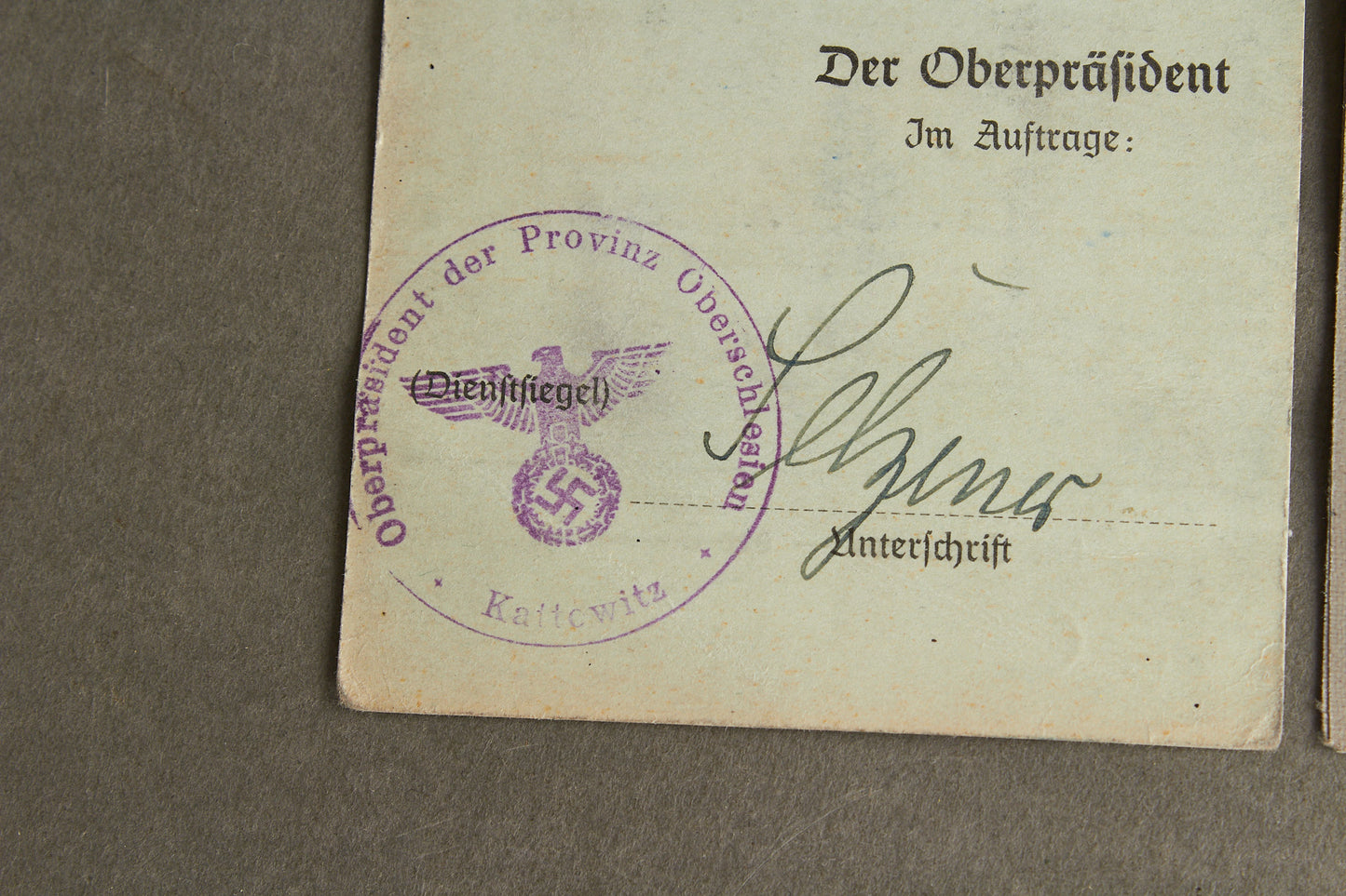 WW2 Tysk "Ausweis" fra samme mand. Original.