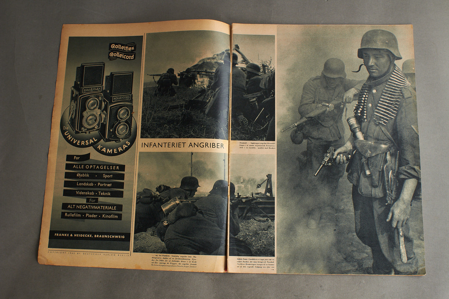WW2 Tysk/Dansk Signal Blad. Original.