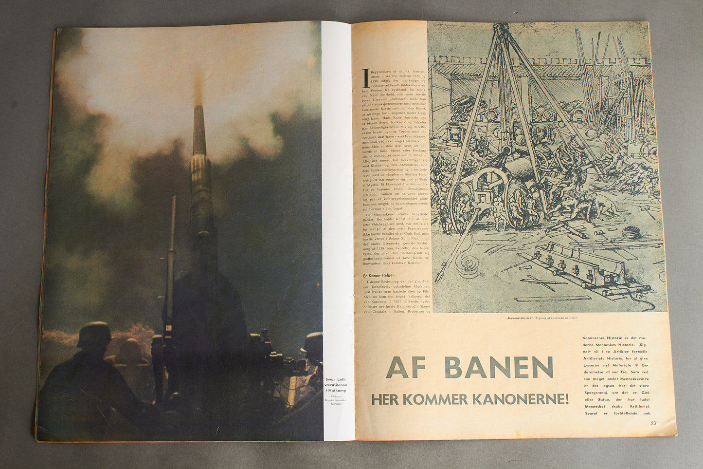 WW2 Tysk/Dansk Signal Blad. Original.