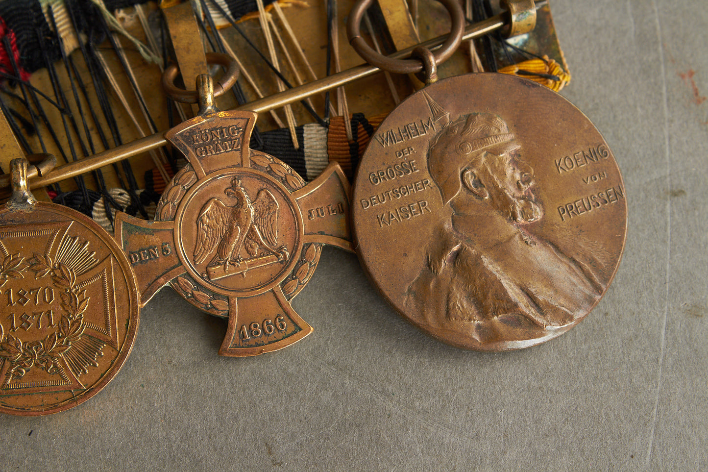 WW1 Tysk Medaljespange. Original.