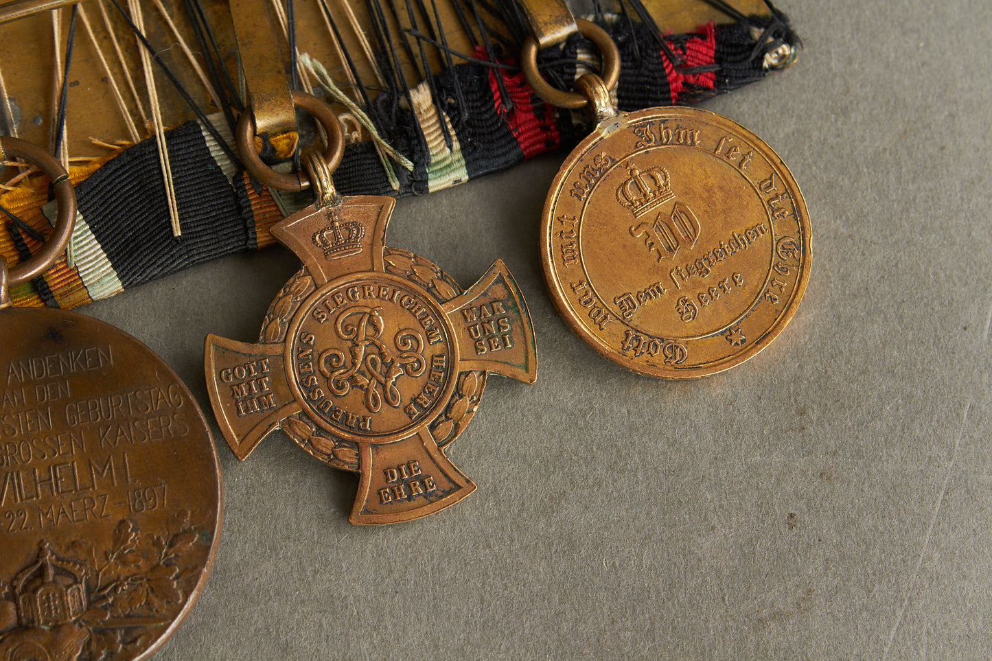 WW1 Tysk Medaljespange. Original.