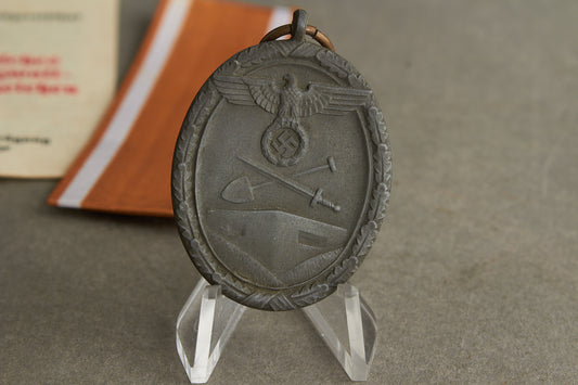 WW2 Tysk Westwall Medalje. Original.