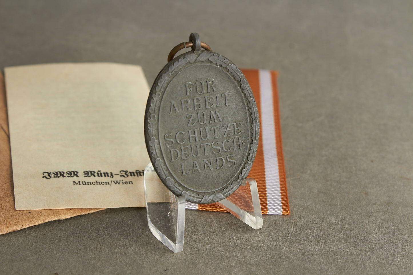 WW2 Tysk Westwall Medalje. Original.