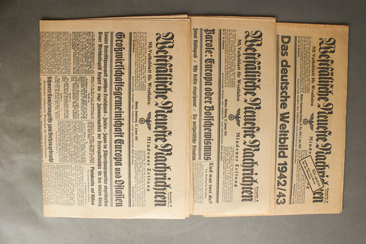 WW2 Tysk 3 stk. NSDAP Aviser. Original.