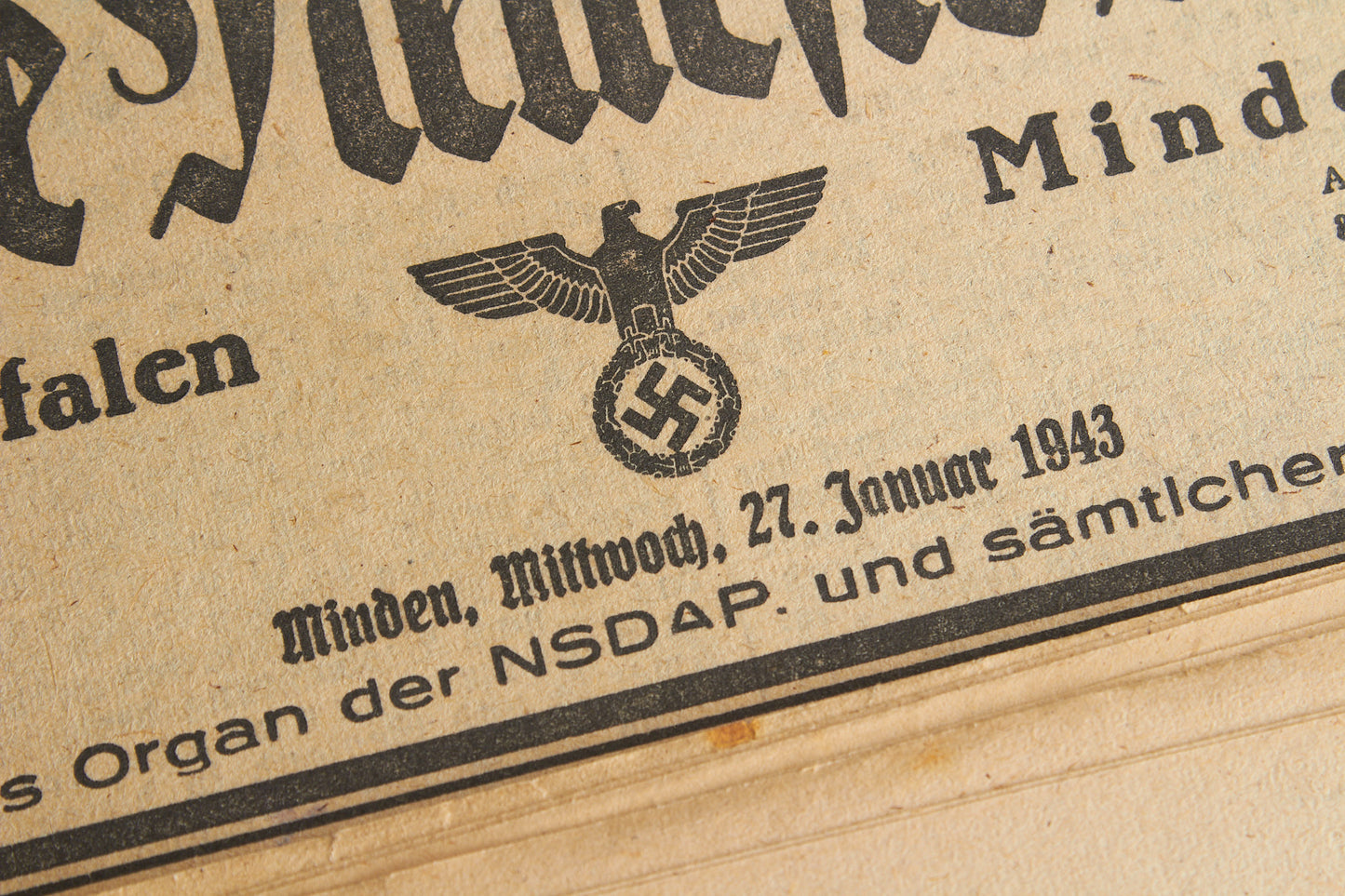 WW2 Tysk 3 stk. NSDAP Aviser. Original.