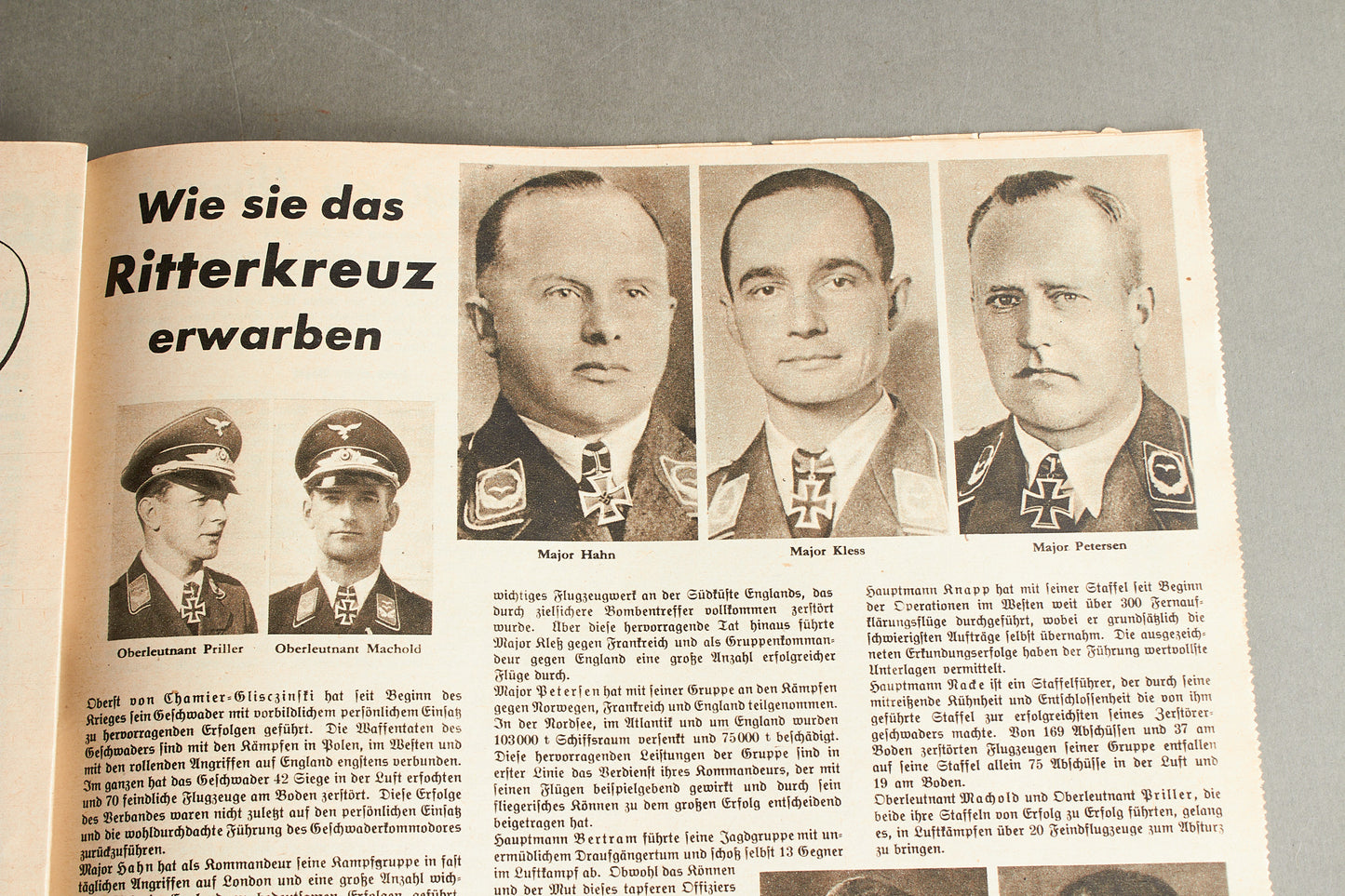 WW2 Tysk Luftwaffe "Der Adler" Blad. Flak forside. Original.
