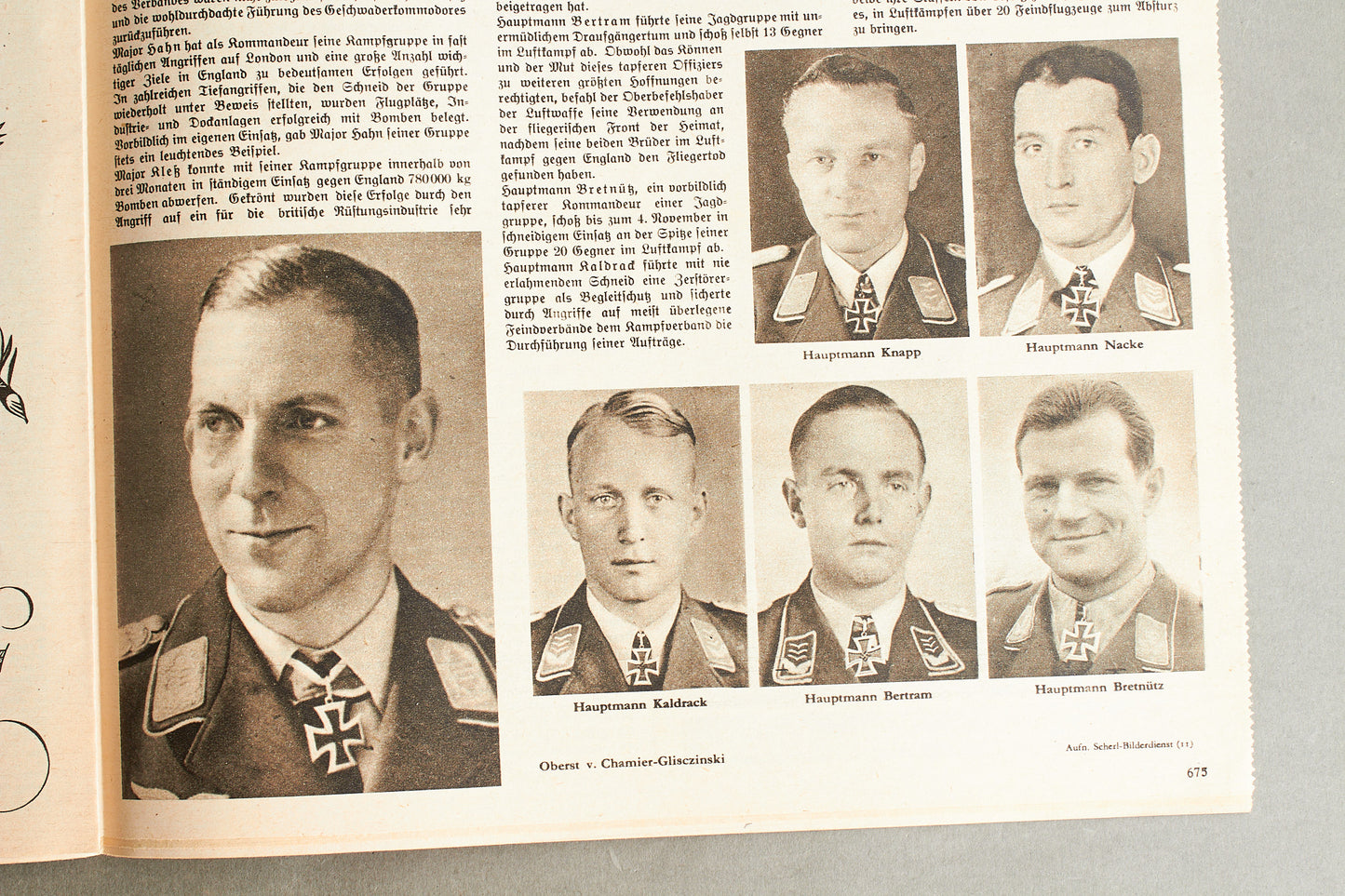 WW2 Tysk Luftwaffe "Der Adler" Blad. Flak forside. Original.