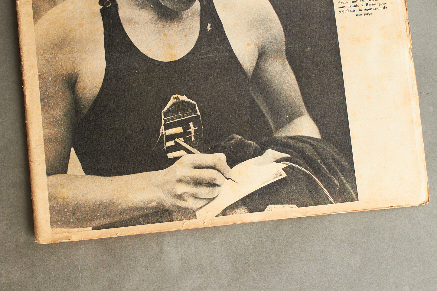 WW2 Tysk Olympiade Blad fra 1936. Stor, A3 størrelse. Original.