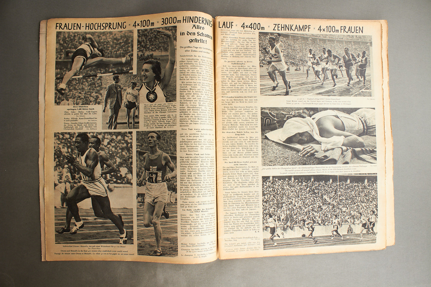 WW2 Tysk Olympiade Blad fra 1936. Stor, A3 størrelse. Original.