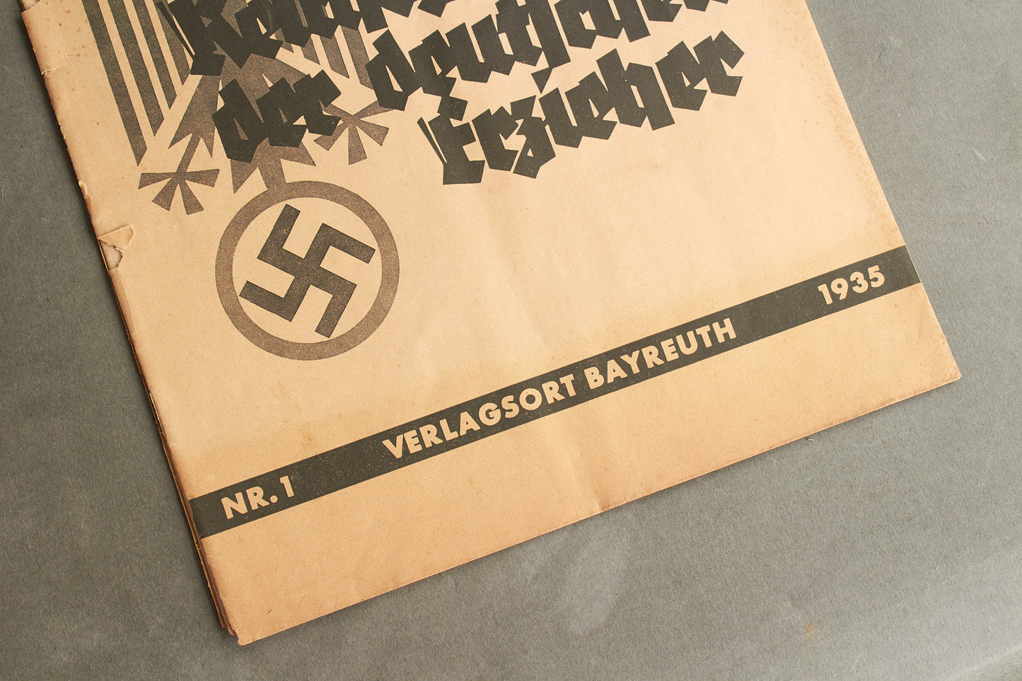WW2 Tysk NSDAP Blad. Forside og bagside er løs. Original.