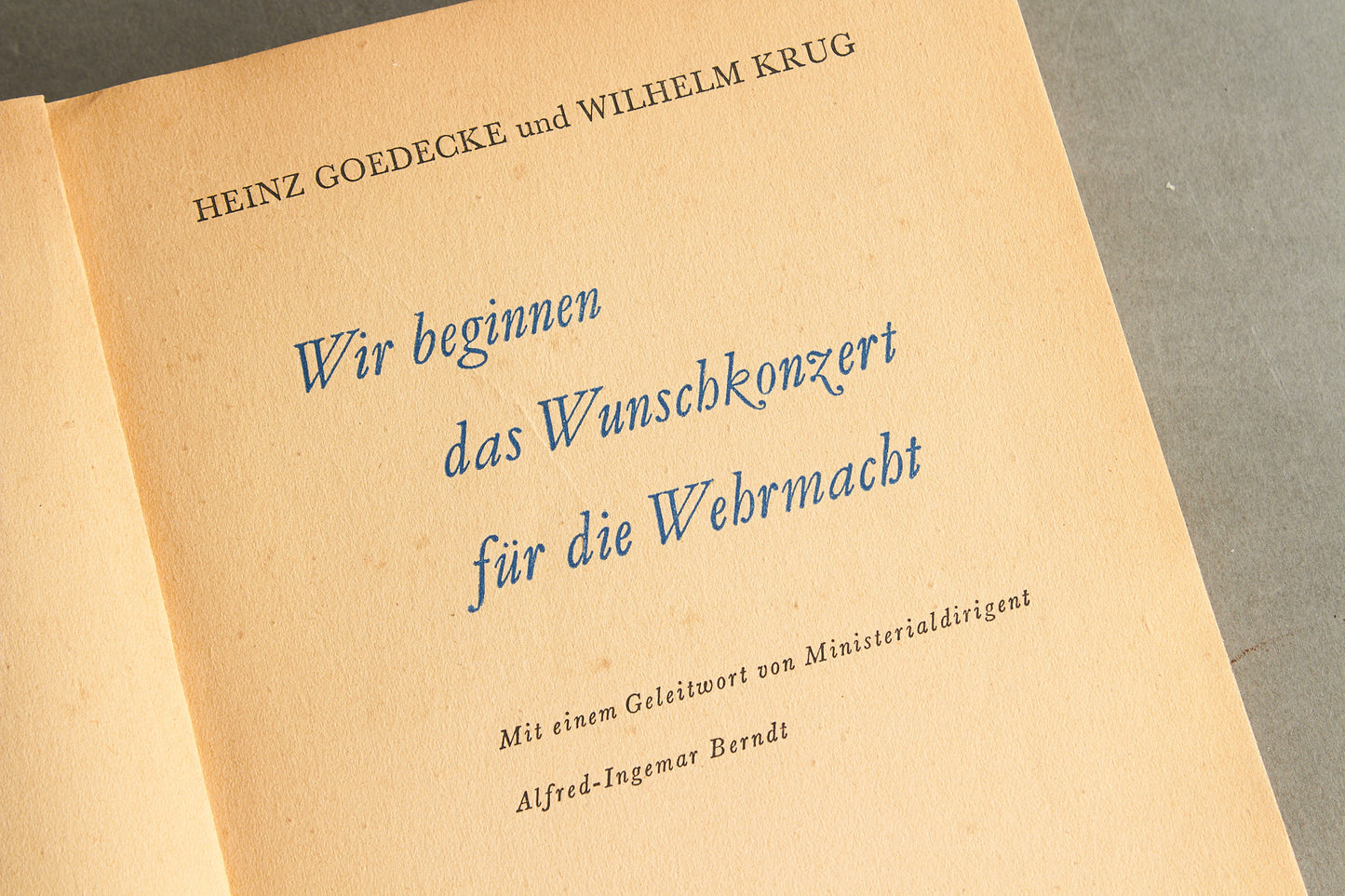 WW2 Tysk Wehrmacht Bog. Original.
