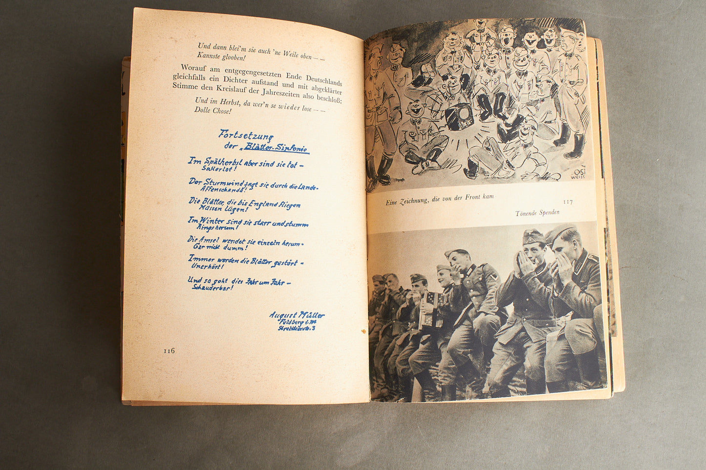WW2 Tysk Wehrmacht Bog. Original.