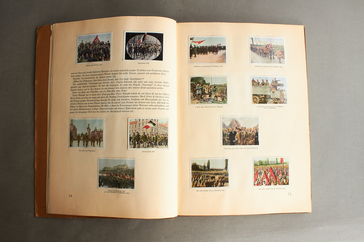 WW2 Tysk NSDAP "Cigaretten Album" "Kampf um's Drittes Reich". Næsten komplet. Original.