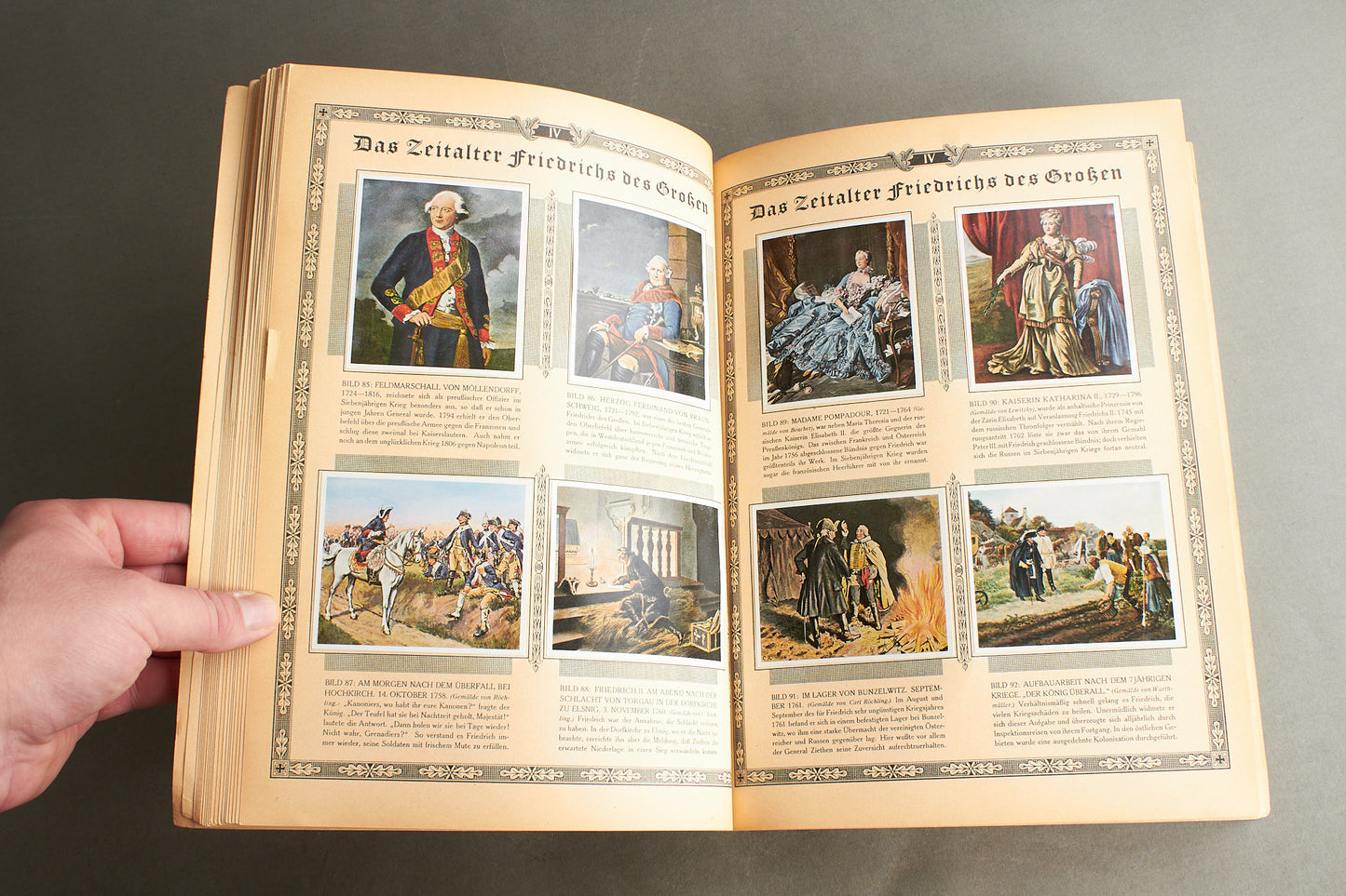WW2 Tysk "Cigaretten Album" "Bilder Deutscher Geschicthe". Komplet. Original.