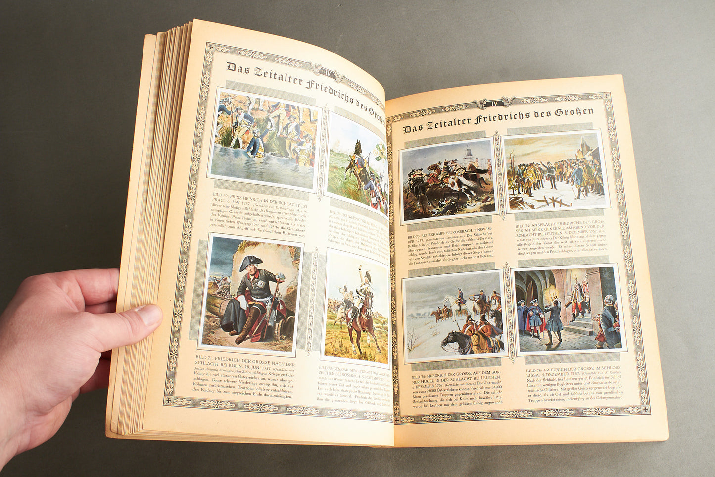 WW2 Tysk "Cigaretten Album" "Bilder Deutscher Geschicthe". Komplet. Original.