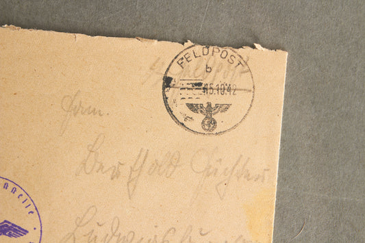 WW2 Tysk Waffen-SS Feldpost Kuvert. Original.