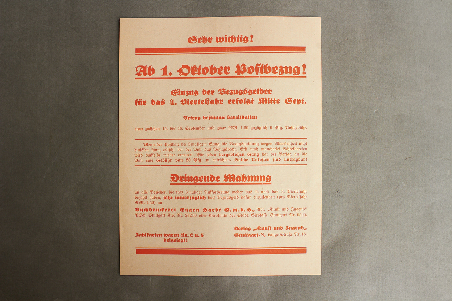 WW2 Tysk NSDAP / HJ Blad. Original.