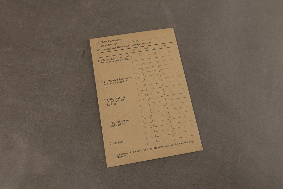 WW2 Tysk "Ausweis für Fliegergeschädigte". Original.