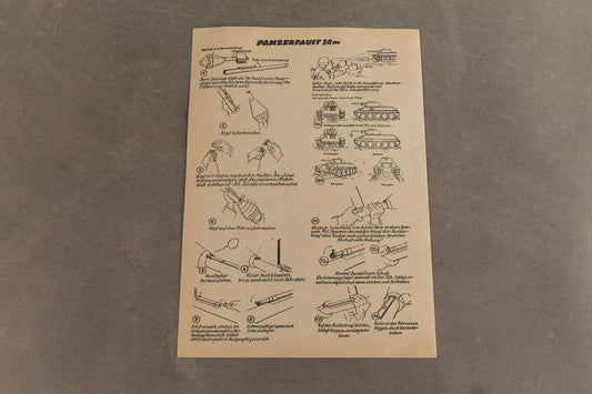 WW2 Tysk Heer "Panzerfaust" Instruktionsfolder. Sjælden. Original.