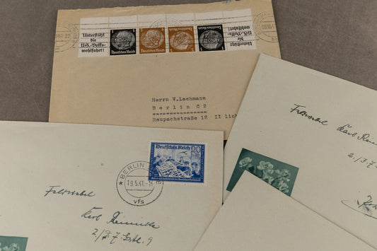 WW2 Tysk Kuvert / Feldpost Lot. Original.