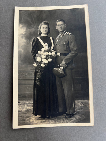 WW2 Tysk Wehrmacht Foto-Postkort. Original.