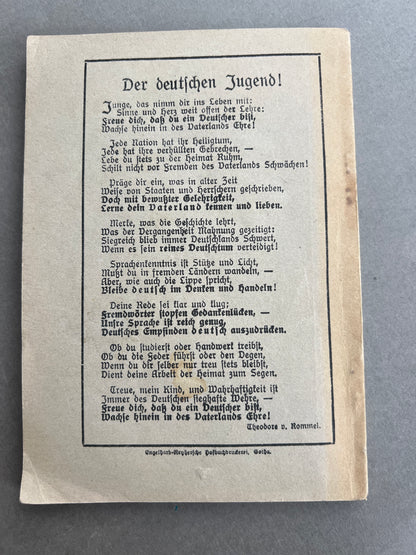 WW1/WW2 Tysk "Deutsches Liederbuch". Original.