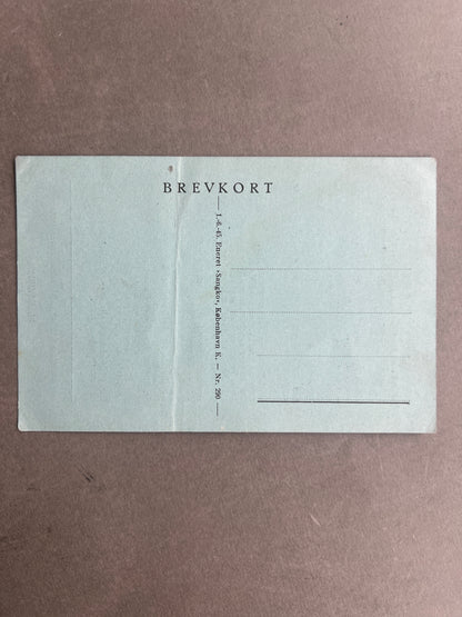 WW2 Dansk Postkort med "Danmarks Frihedssang". Original.