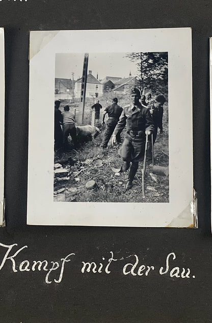 WW2 Tysk Wehrmacht Fotoalbum 1940'erne. MANGE(!) gode billeder fra felttoget i Frankrig. Original.