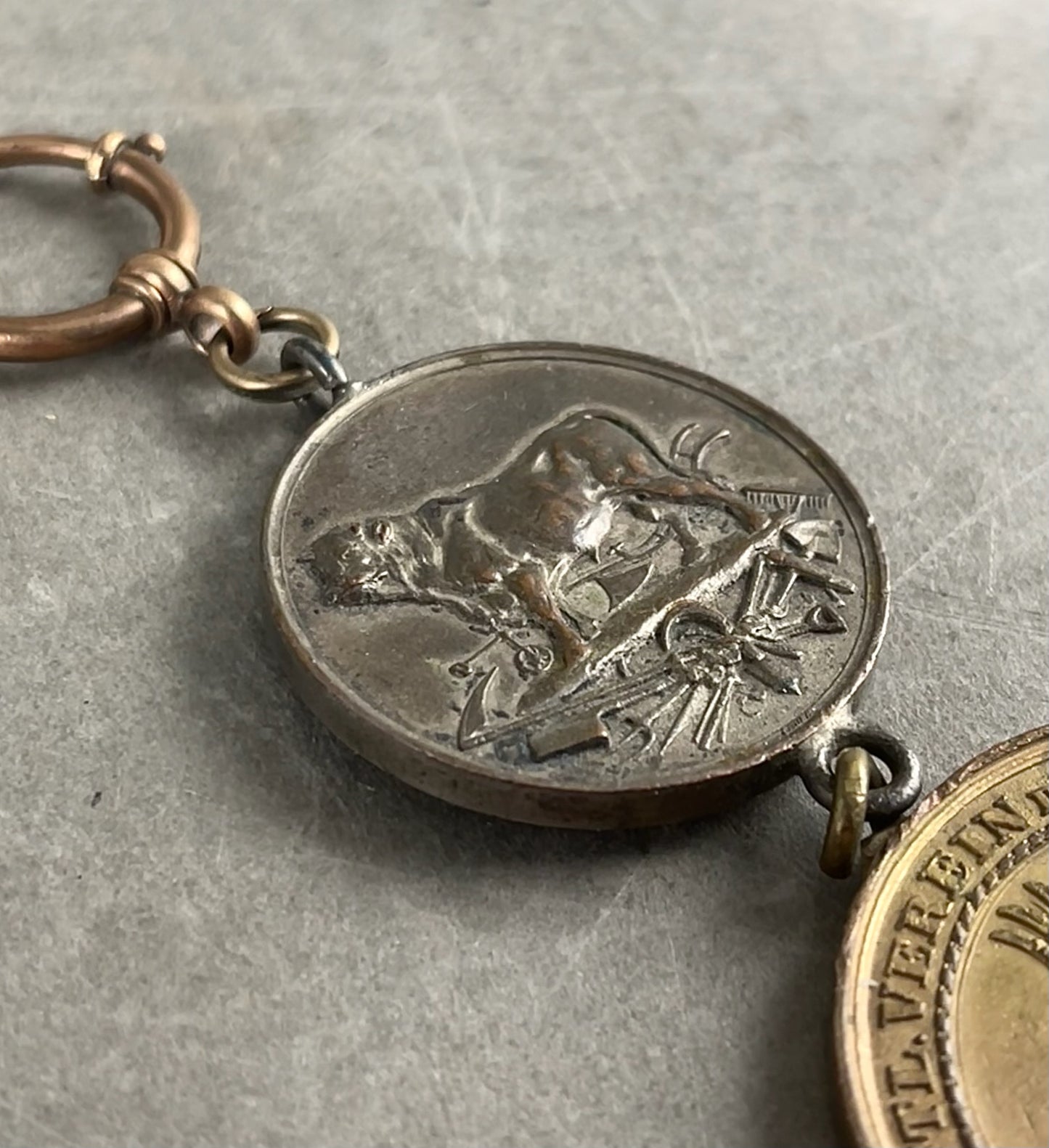 Før-WW1 Armbånd af ældre medaljer/Medaljoner. Original.
