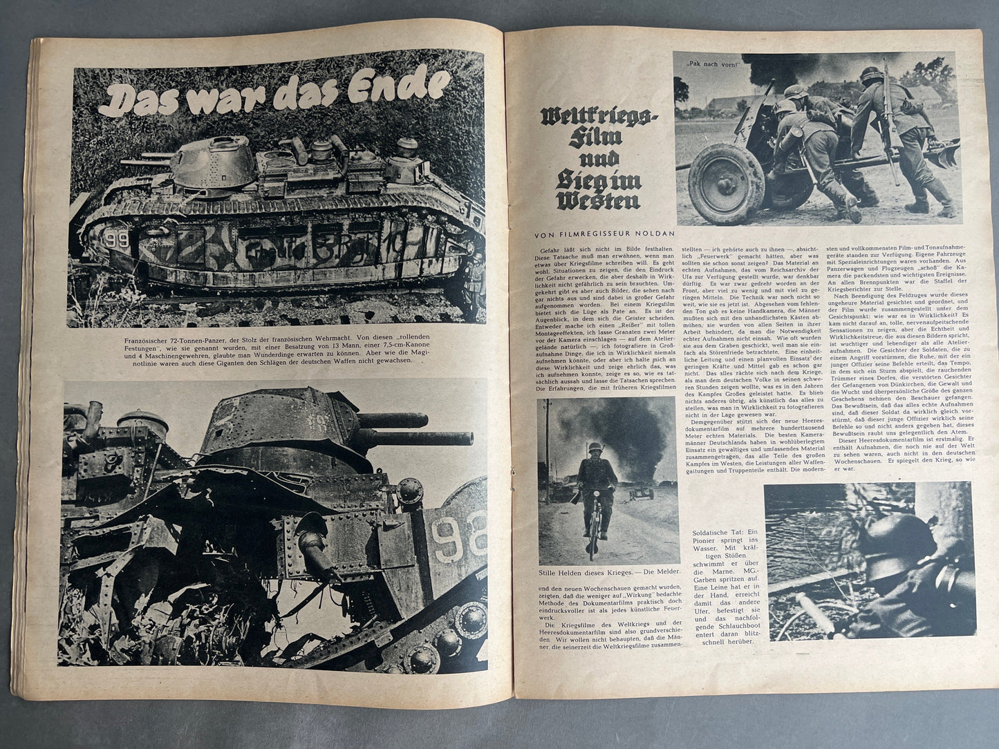 WW2 Tysk "Sieg im Westen" Blad. Stor, større end Signal Blade. Ses ikke tit. Original.