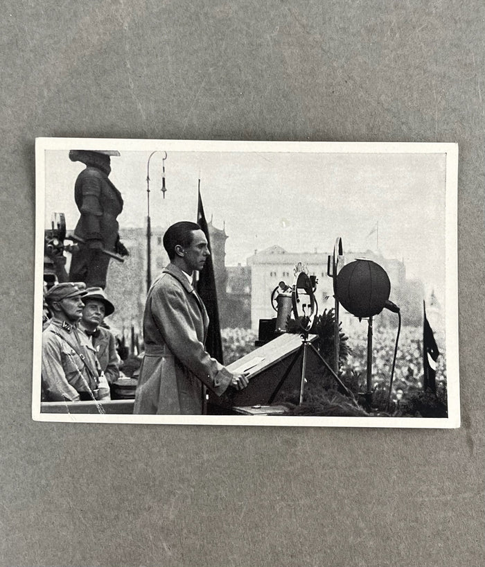 WW2 Tysk "Cigaretten Album" Billede. Godt Goebbels/SA motiv. Original.