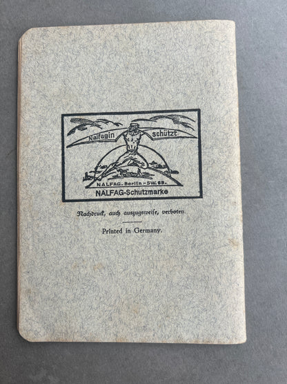WW2 Tysk Heer Gasmaske "Brugsvejledning" på 52 sider. Fra 1942. Ses ikke tit. Original.