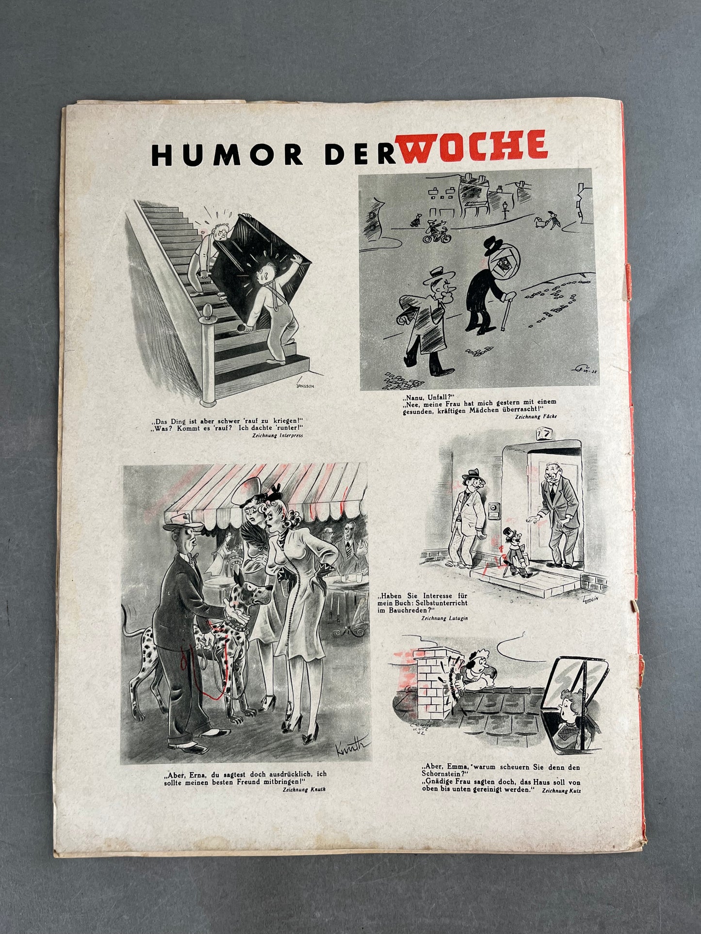 WW2 Tysk "Die Woche" Blad. Original.