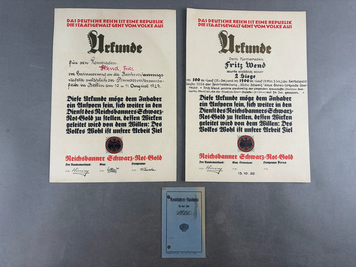WW1/WW2 Tysk Lot fra samme mand. Original.