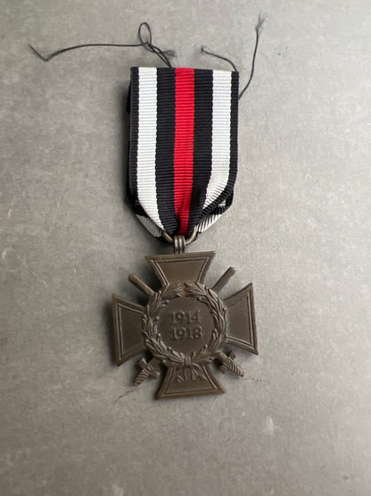 WW1/WW2 Tysk Frontkæmper Medalje. Original.