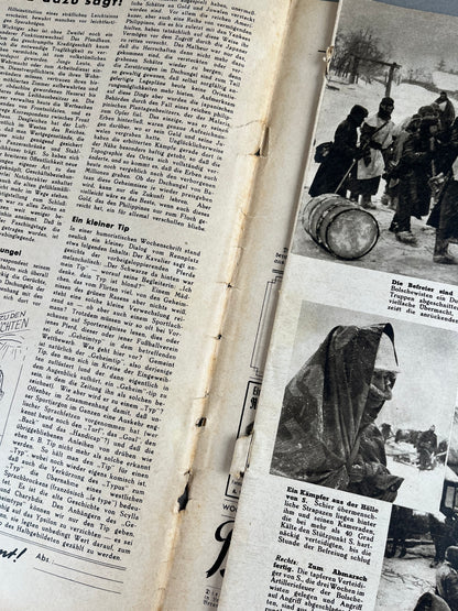 WW2 Tysk "Die Woche" Blad. Original.