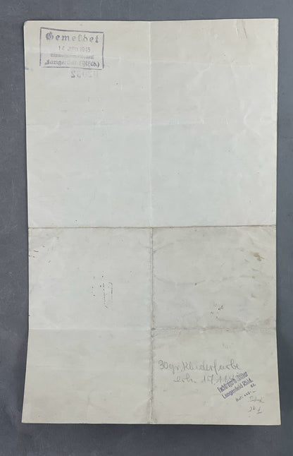 WW2 Tysk Interessant Lot fra samme person. Arbejdede for USA på en Fliegerhorst i 1945. Original.