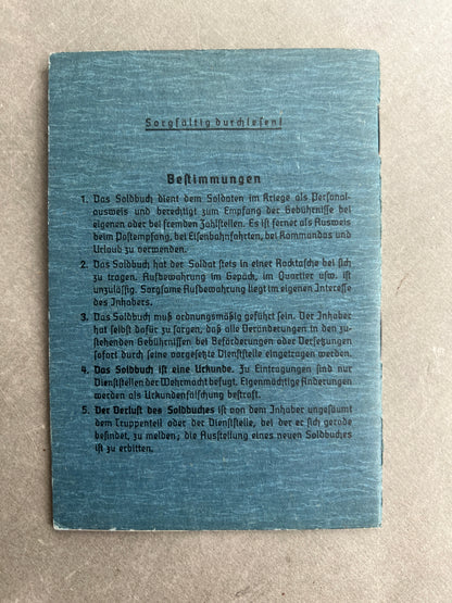 WW2 Tysk Senkrigs Luftwaffe Soldbuch. Original.