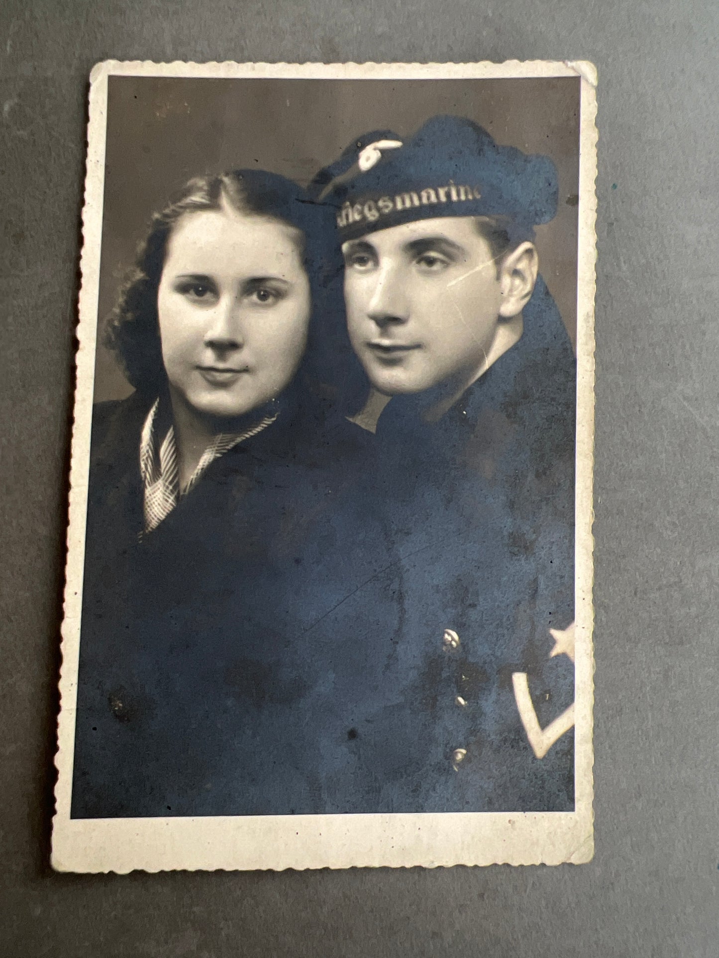 WW2 Tysk Kriegsmarine Foto-Postkort. Original.