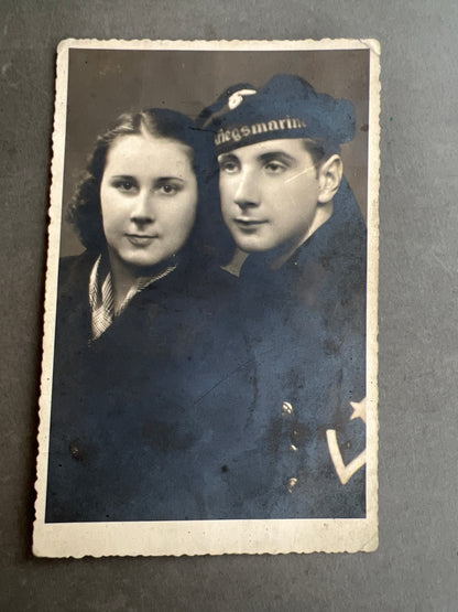 WW2 Tysk Kriegsmarine Foto-Postkort. Original.