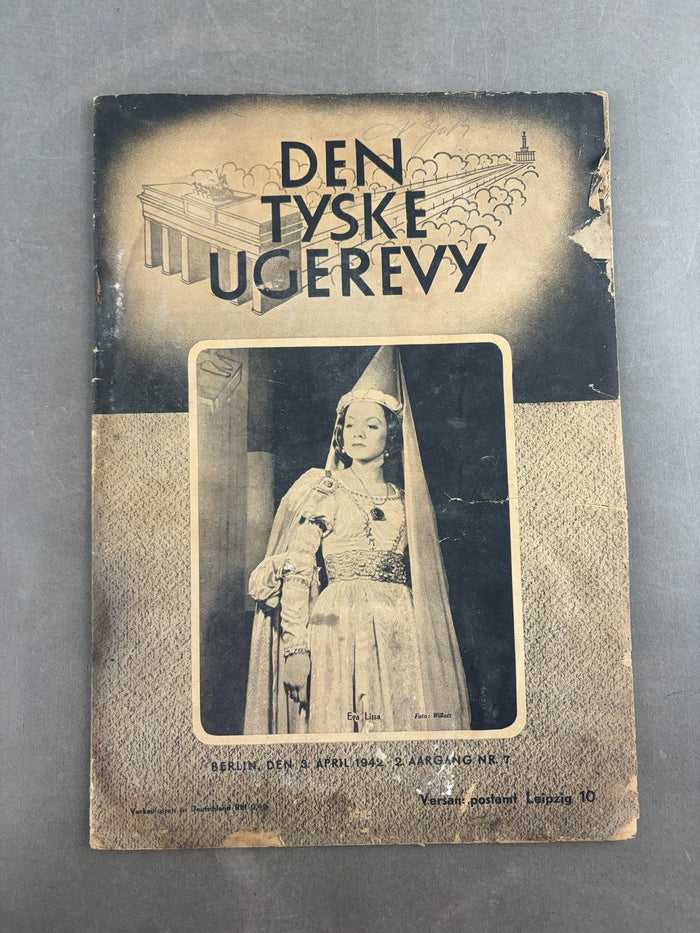 WW2 Dansk Nazistisk "Den Tyske Ugerevy" Blad. Original.