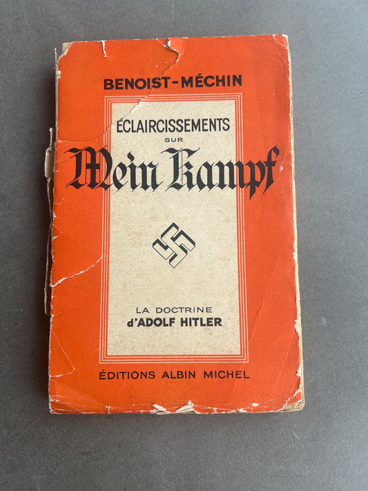 WW2 Tysk "Mein Kampf" på Fransk. Forsiden er løs. Original.