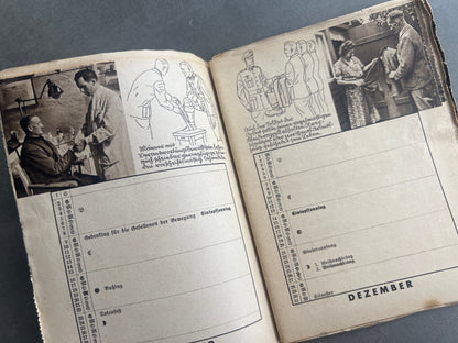 WW2 Tysk DAF Kalender. Original.