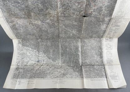 WW2 Tysk Heer Landkort over område i Norge. Original.