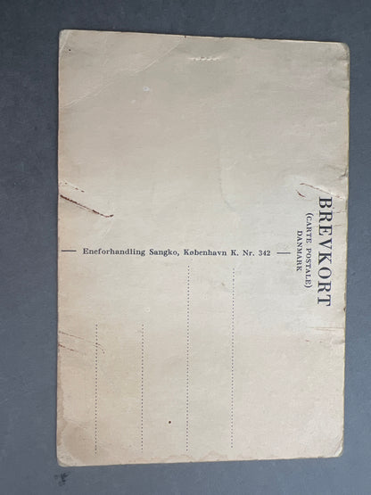 WW2 Dansk Postkort med "Brigademarchen" for den Danske Brigade i Sverige. Original.