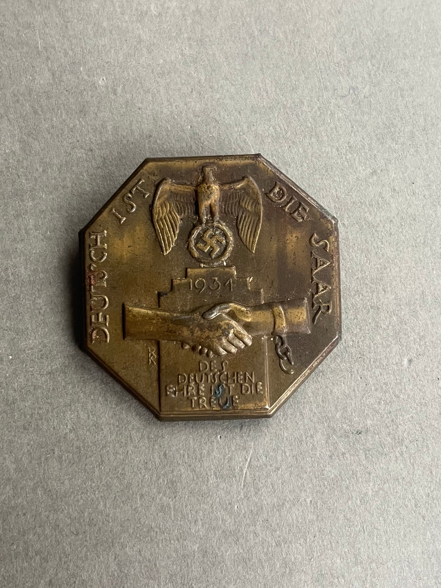 WW2 Tysk NSDAP Tinnie. Original.